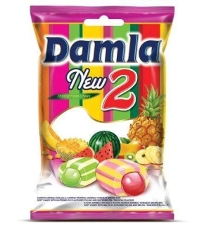 Damla měkké bonbóny plněné New 2 Tropical Fruit Flavour 1 kg